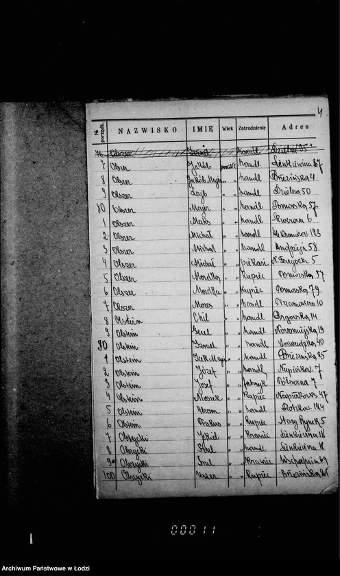 Obraz 9 z jednostki "Lista wyborców Gminy Wyznaniowej Żydowskiej w Łodzi 1924 r. lit. O"