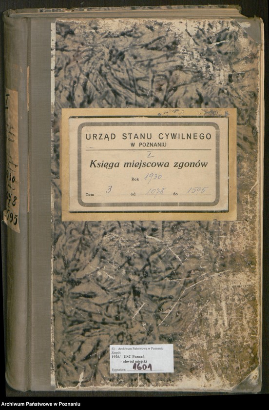 Obraz 2 z jednostki "Księga miejscowa zgonów tom III [Rejestr główny zgonów]"