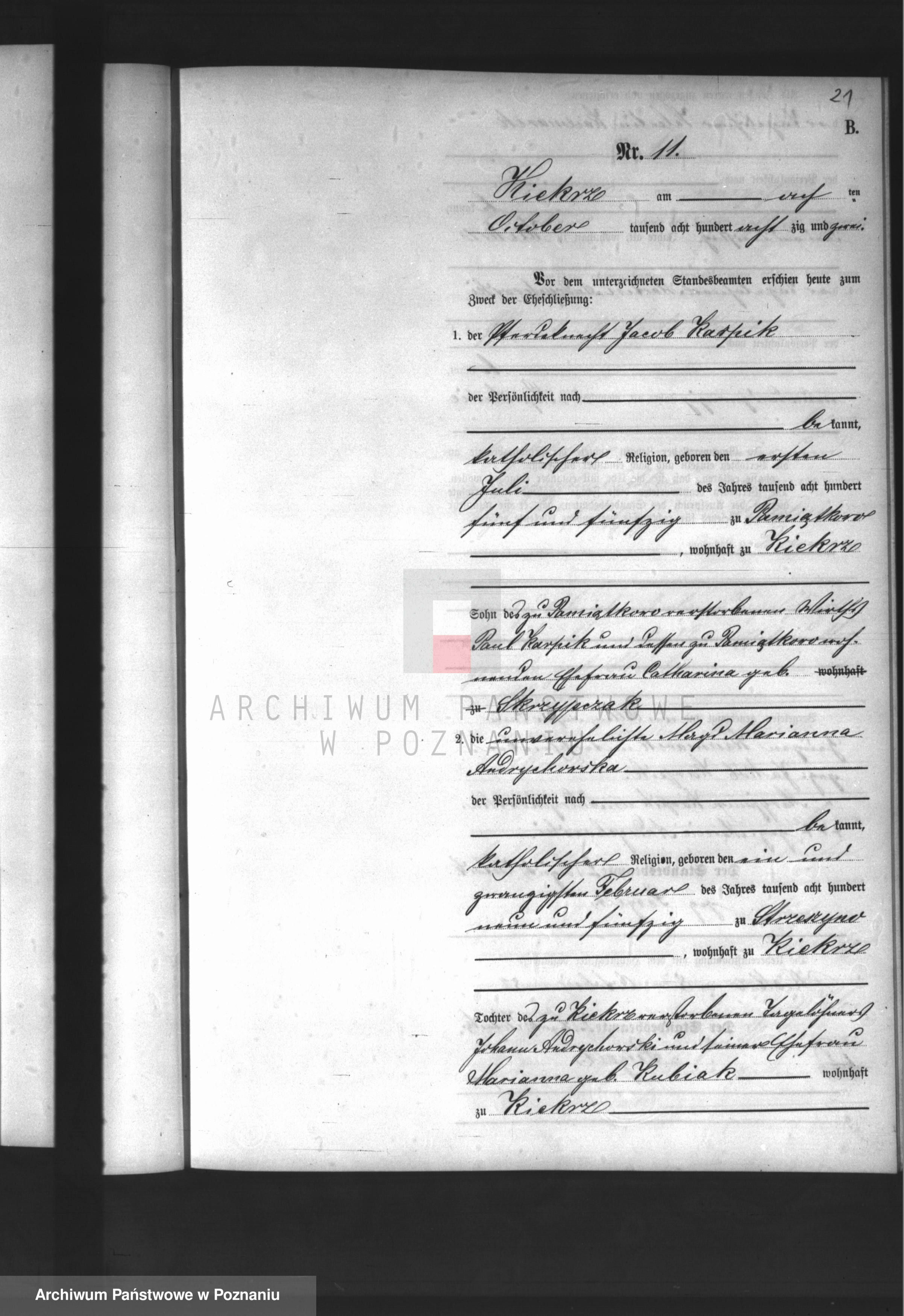 Skan z jednostki: Księga małżeństw