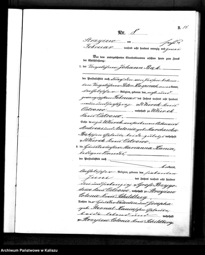 Obraz 18 z jednostki "[Księga małżeństw]"