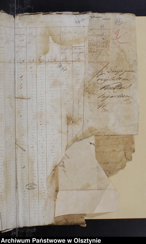 image.from.unit.number "General-Nachweisung der Personaldezemspflichtigen im Kirchspiel 1840/1841 Rechnungsbelege 1838-1844"