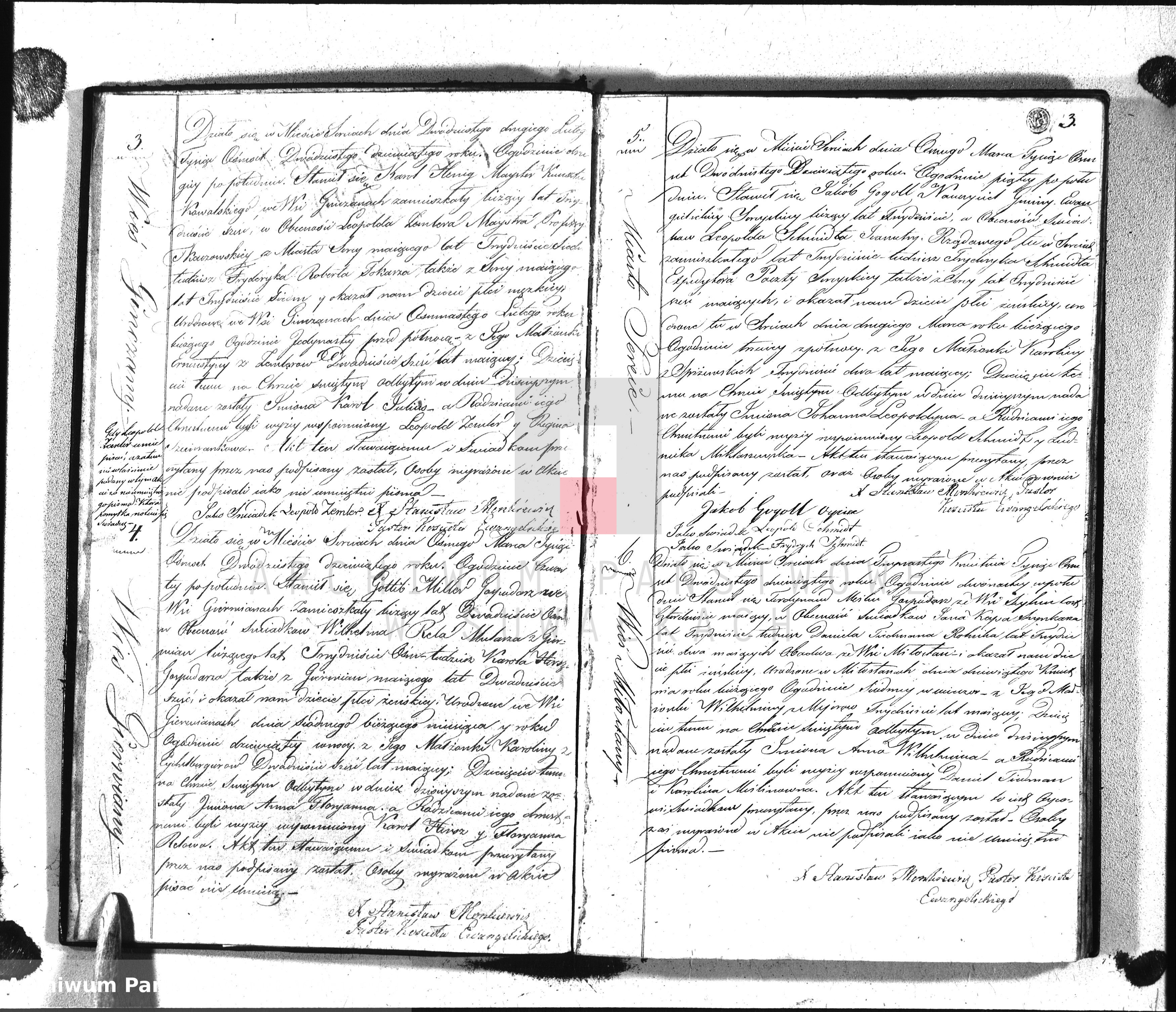 Skan z jednostki: Księga Duplicat Aktów Urodzonych, Umarłych i Zaślubionych Proboszcza i Urzędnika Stanu Cywilnego Parafii Ewangelickiey Sereyskiey Rok 1829 Sporządzona