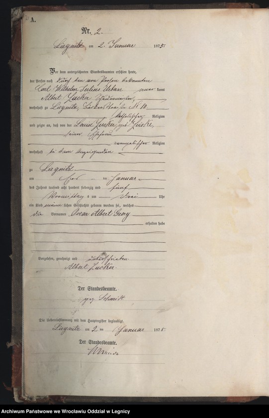 Obraz z jednostki "Księga urodzeń"