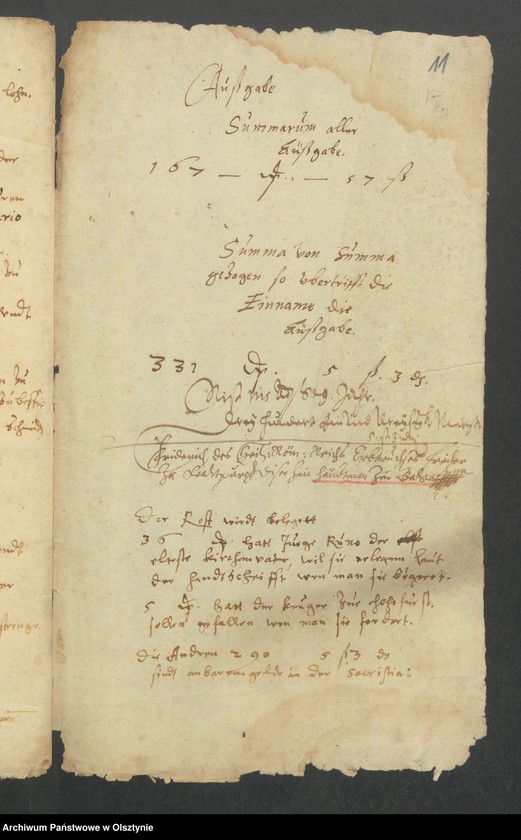 image.from.unit.number "Register uber Einname undt Ausgabe bei der Kirchen Hohenfurst von Martini des 1607 biß auff Martini 1608 Jahrs"