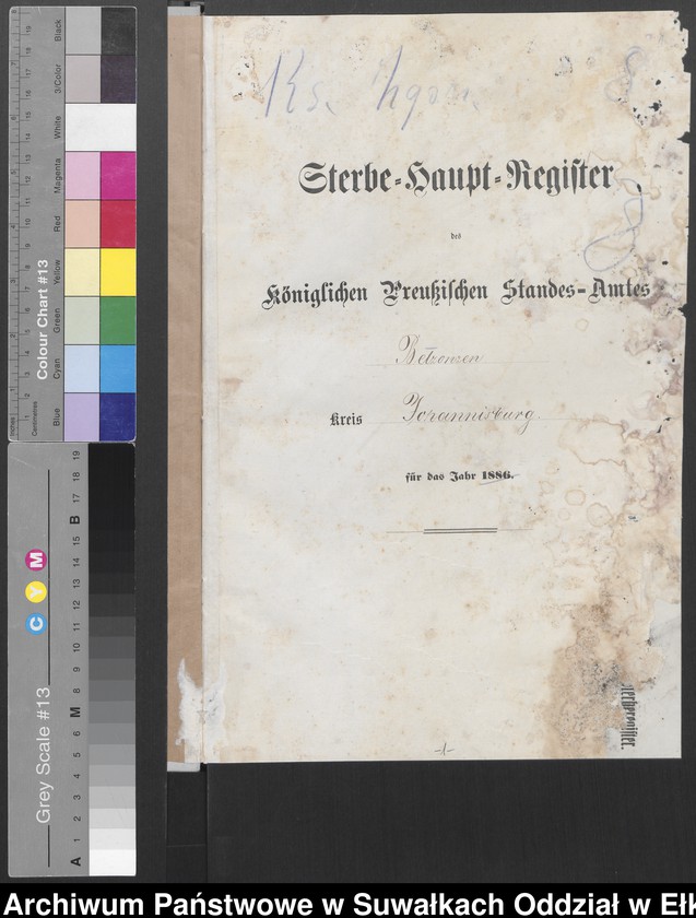 image.from.unit.number "Sterbe-Haupt-Register des Königlichen Preussischen Standes-Amtes Belzonzen Kreis Johannisburg"