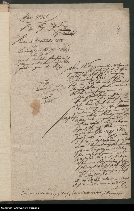 Obraz 11 z jednostki "A. betr. den Auswanderung des Oberstleutnant Ludwik von Sczaniecki zu Boguszyn ohne Emigrationspass"