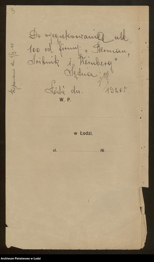 Obraz 5 z jednostki "Walerauch, Srebnik, Wajnberg- handel przędzą"