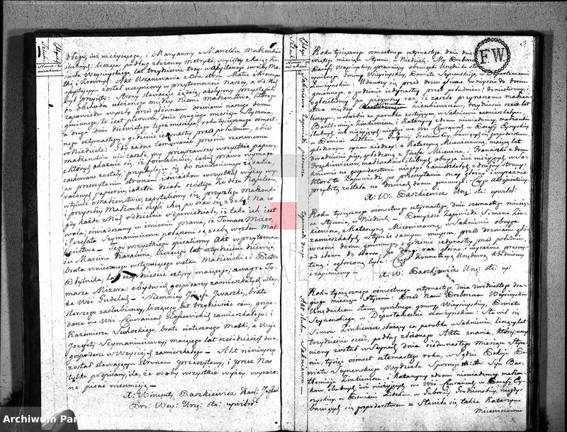 image.from.unit.number "Akta zaślubionych gminy wieysieyskiey, powiatu seyneńskiego w departamencie łomżyńskim od 1-go stycznia 1814 roku"