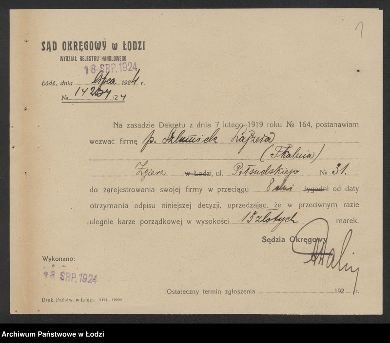 Obraz 3 z jednostki "Lajzer Szlumiel- tkalnia- Zgierz"