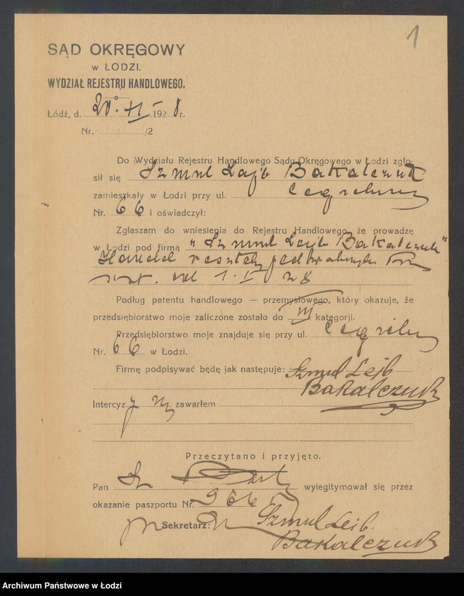 Obraz 3 z jednostki "Szmul Lejb Bakalczuk – handel resztek jedwabnych"