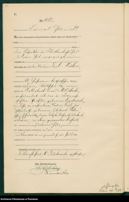 Obraz 12 z jednostki "Księga miejscowa zgonów tom IV"