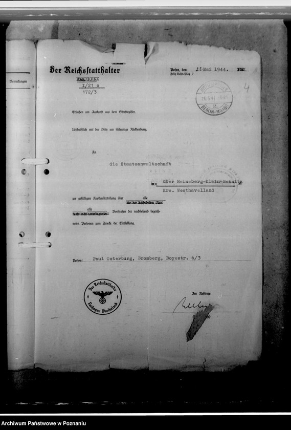 Obraz 8 z jednostki "Osterburg, Paul - urzędnik miejski"