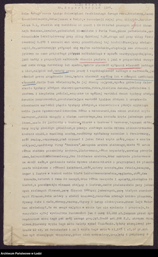 Obraz 5 z jednostki "Abram Lajb Wajnman- wyrób i sprzedaż towarów bawełnianych"