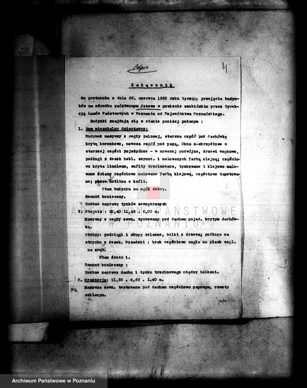 Obraz 8 z jednostki "/Sprawy administracji majątku państwowego Jeżowo powiatu szubińskiego/"