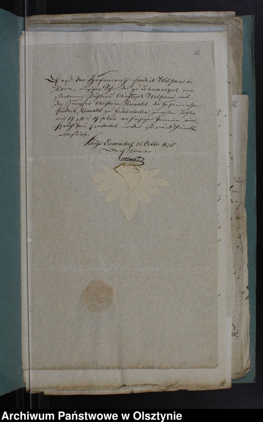 image.from.unit.number "Proclamations-Atteste und gerichtl. Heirats-Consense zu Copulationen im Kirchspiel Mohrungen"