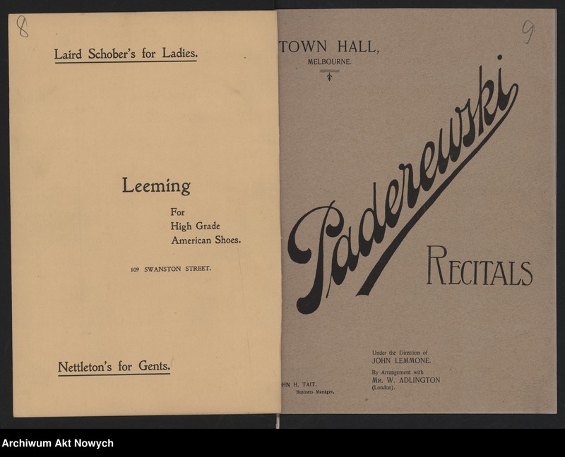 image.from.unit.number "Australia. Tournée 1904 roku (Programy i wycinki prasowe dotyczące tournée i koncertów w Australii, Nowej Zelandii i w Niemczech)"