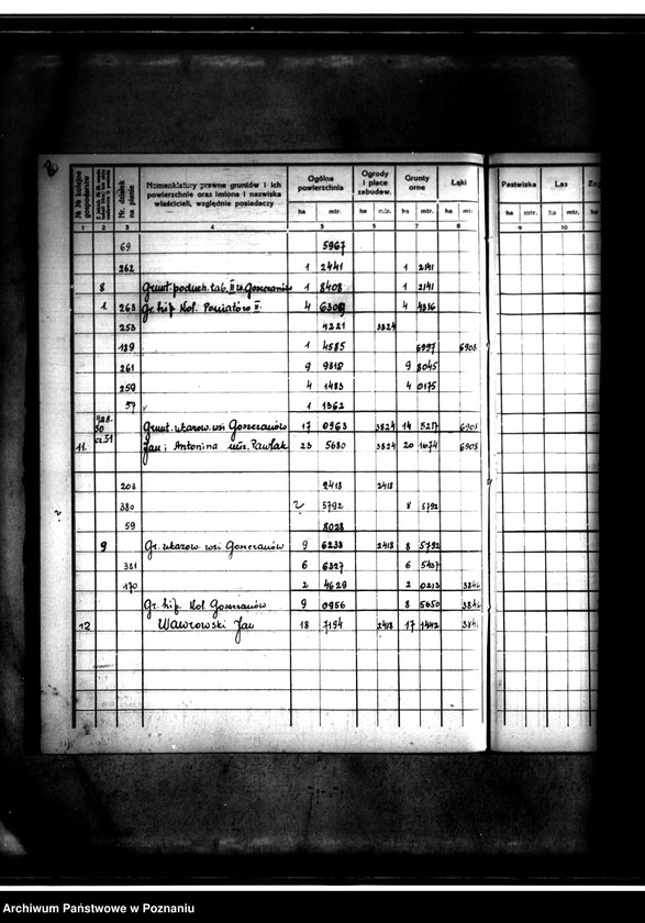 Obraz 12 z jednostki "Rejestr pomiarowy gminy Goszczanów powiat turecki"