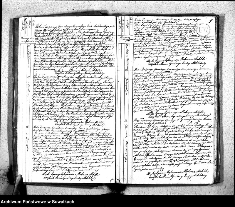 image.from.unit.number "Księga Aktów Urodzenia Urzędnika Stanu Cywilnego Gminy Metelskiey Powiatu Seyneńskiego Woiewództwa Augustowskiego Od 1 Stycznia Tysiąc Osimset Osimnastwgo Roku 1818"