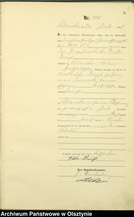 image.from.unit.number "Geburts-Haupt-Register Tom II,Nr 400 - 746"