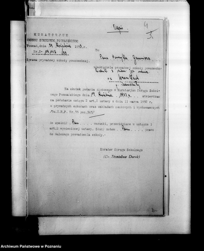 Obraz 8 z jednostki "Prywatna Szkoła Powszechna z niemieckim językiem nauczania Wronki powiat Szamotuły"