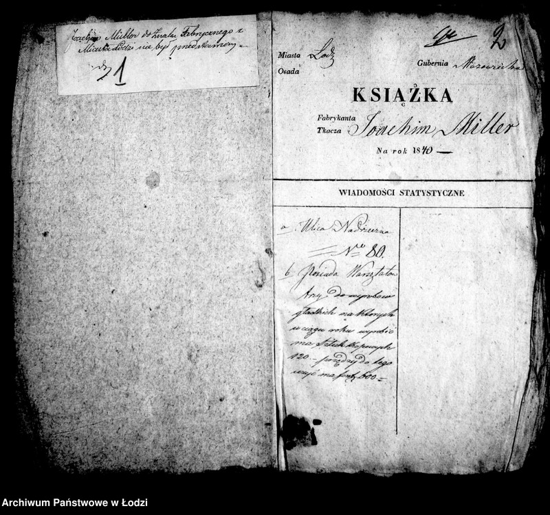 Obraz 6 z jednostki "Książka tkacza Joachima Millera zamieszkałego przy ul. Nadrzecznej 80"