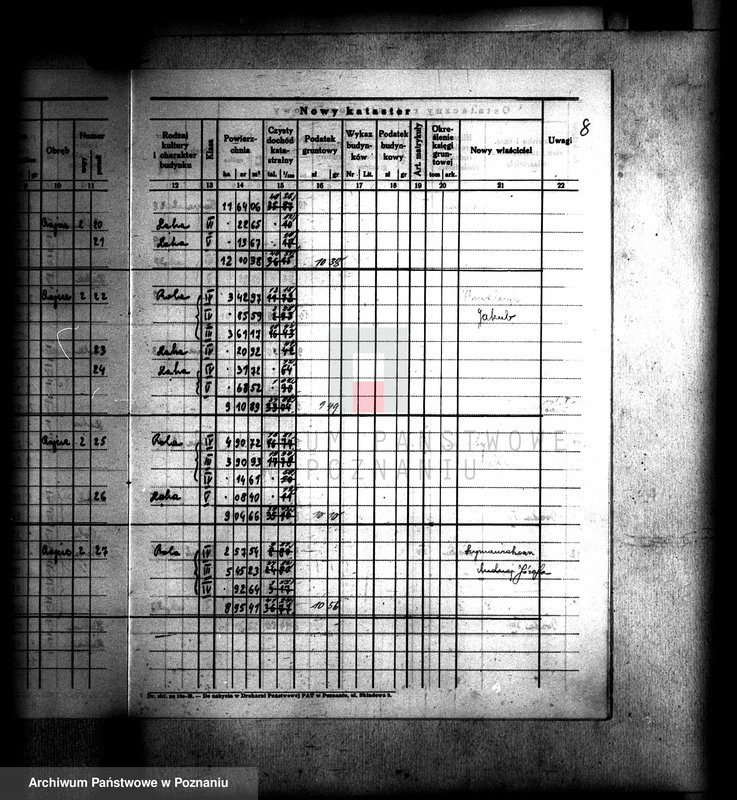 Obraz 12 z jednostki "Ostateczny rejestr pomiarowy gromady Czajcze powiatu wyrzyskiego"