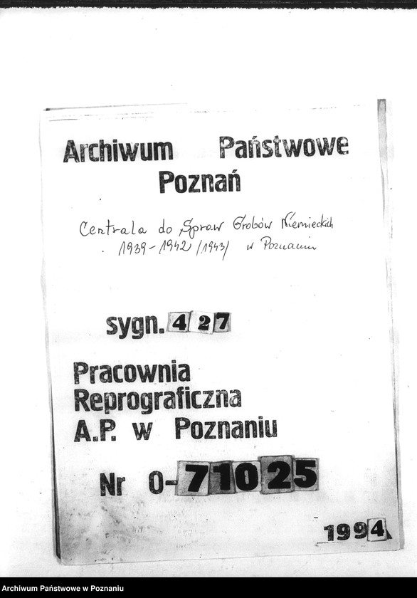 Obraz 1 z jednostki "Wykazy Niemców z okolicy Śmigla w powiecie kościańskim, którzy zginęli w 1939 roku"