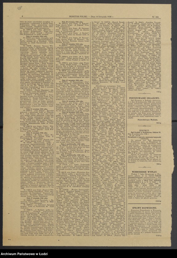 Obraz 20 z jednostki "Ha-De- Miriam Hocherman, Gerszon Lajb Dawidowicz- wyrób i sprzedaż towarów włókienniczych"