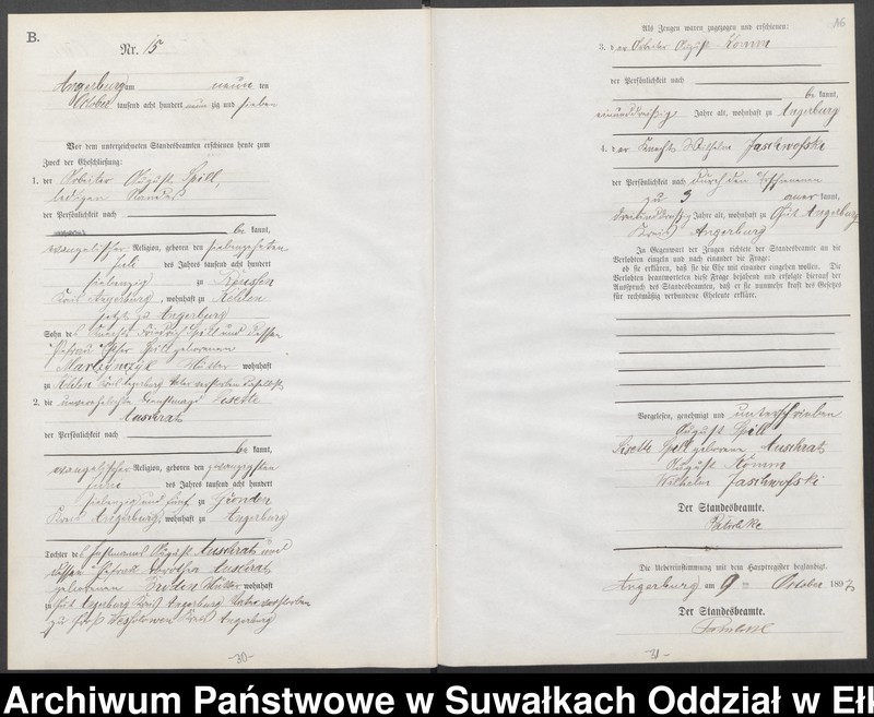 image.from.unit.number "Heiraths-Neben-Register des Preussischen Standes-Amtes Angerburg Kreis Angerburg"