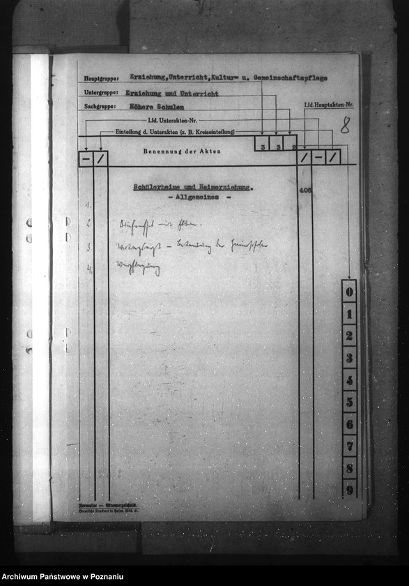 Obraz 12 z jednostki "Aktenplan der Heimoberschulen"