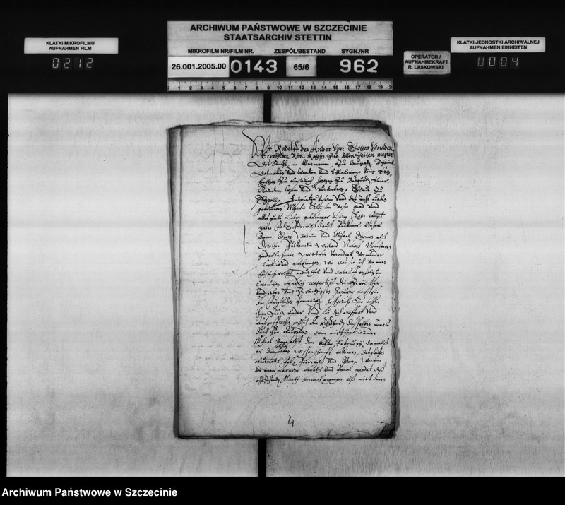 image.from.unit.number "Dorothea geb. V. Puttkamer, Witwe des Nikolaus v. Münchow zu Marsin / Martin v. Kleist zu Dargen: Einweisung in das Leibgeding und Lehngut Möllen."