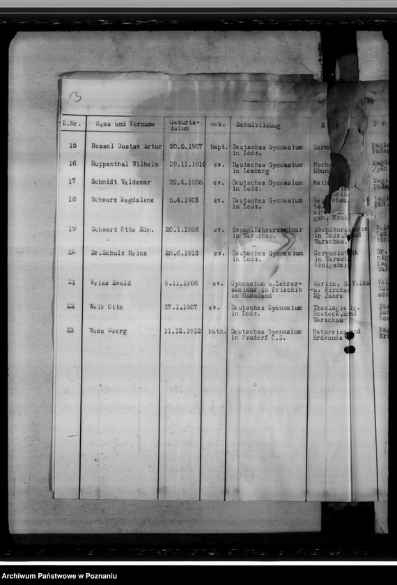 Obraz 8 z jednostki "Staatliche General von Briesen- Schule in Litzmannstadt (Łódź)"