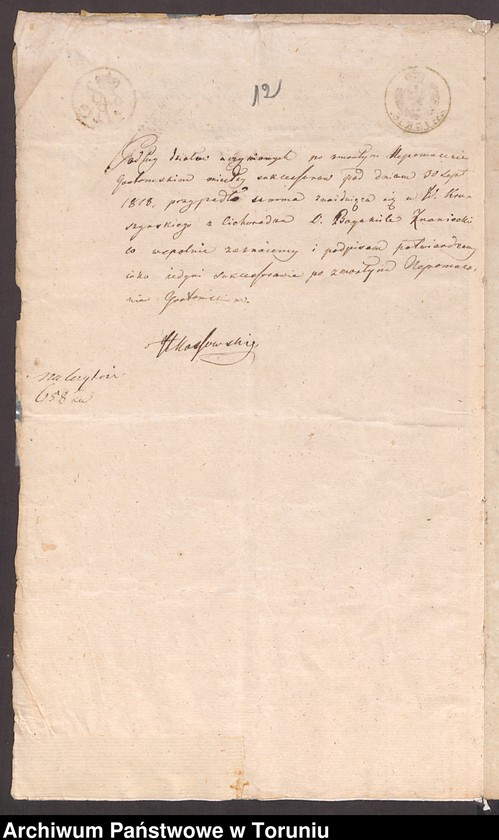 image.from.unit.number "Józef Kruszyński - akta działalności publicznej jako radcy Prefektury Departamentu Bydgoskiego, jako posła do Landstagu, członka Związku Zachodnio-Pruskich Ziem"