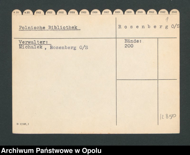 Obraz 3 z jednostki "Polnische Bibliothek - Rosenberg O/S"