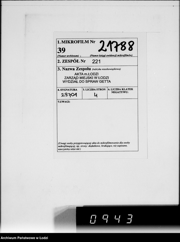 Obraz 2 z jednostki "[Przekazy pieniężne zagraniczne na Sonderkonto nr 12300 na adres Ch.Rumkowskiego]"