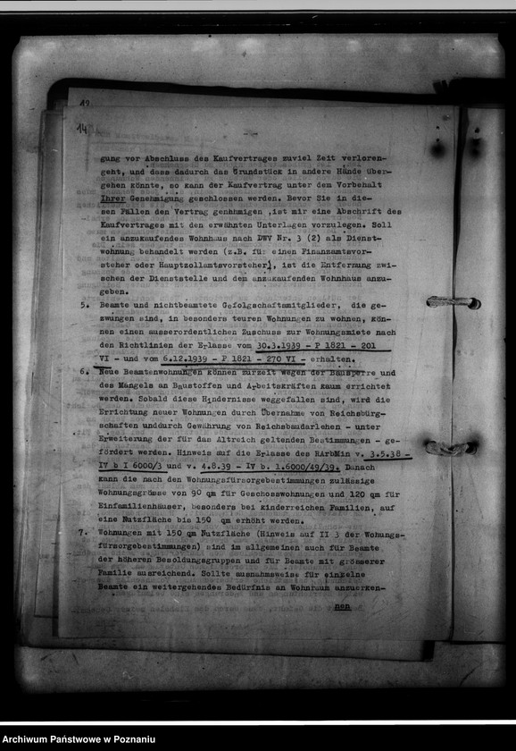 Obraz 18 z jednostki "Bestimmungen über die Beschaffung von Wohnungen für Behördenbedienstete."