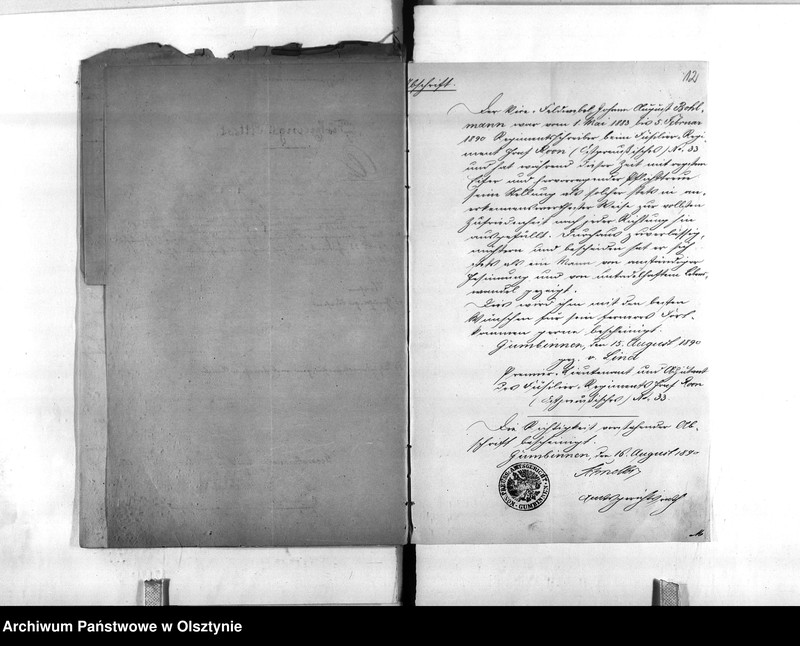 image.from.unit.number "Regierungs-Büreau-Diätar Bohlmann [Johann] den 1. August 1896 Regierungs-Sekretär den 10. März 1897 Regierungs-Hauptkassen Buchhalter"