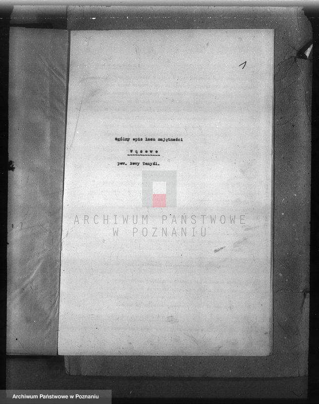 Obraz 5 z jednostki "Plan urządzenia gospodarstwa leśnego dla lasu majętności Wąsowo w powiecie nowotomyskim 1933-1943"