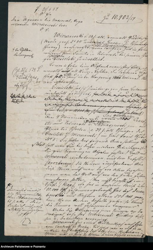 Obraz 11 z jednostki "A. betr. den Gutsbesitzer Franz von Wierszewski in Sosnowko, Kreis Wongrowitz"