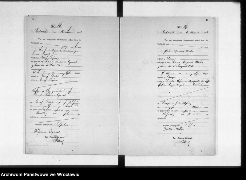 image.from.unit.number "Sterbehauptregister des Standesamtes Laskowitz 1884"
