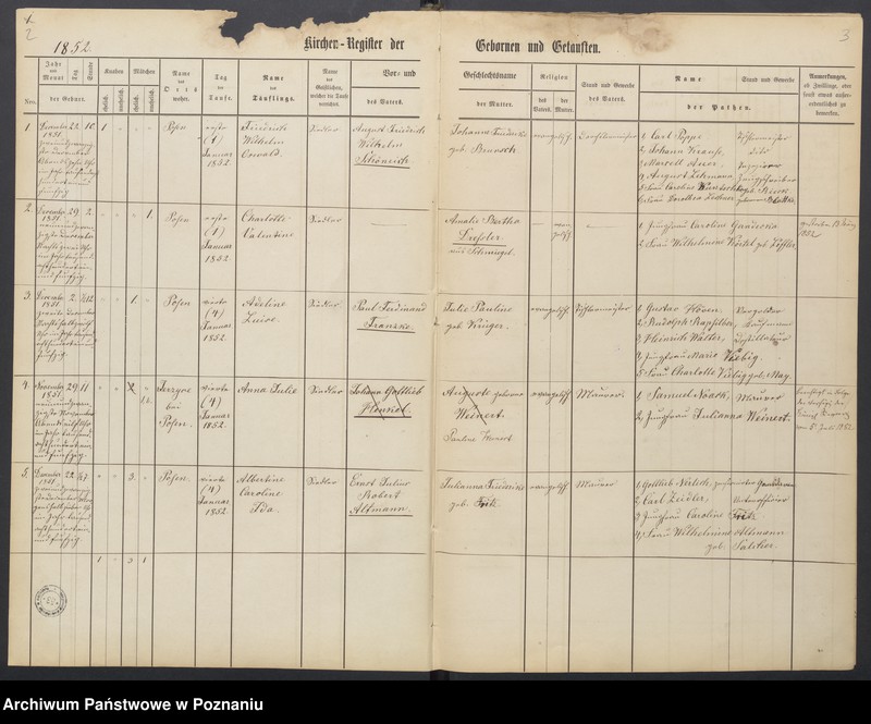 Obraz 4 z jednostki "Duplikat der Register der Gebornen, Getauften, Getrauten und Verstorbenen"