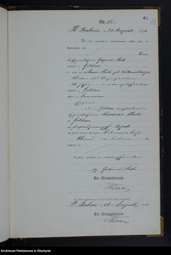 image.from.unit.number "Sterbe-Neben-Register Nr 1 - 29"