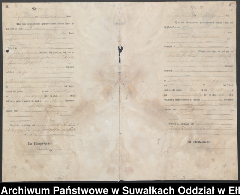 image.from.unit.number "[Geburts-Haupt-Register des Königlichen Preussischen Standes-Amtes Belzonzen Kreis Johannisburg]"