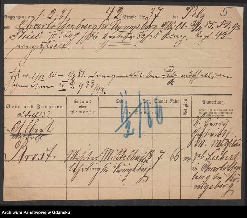 image.from.unit.number "Karty meldunkowe: Bross - Brünnert"