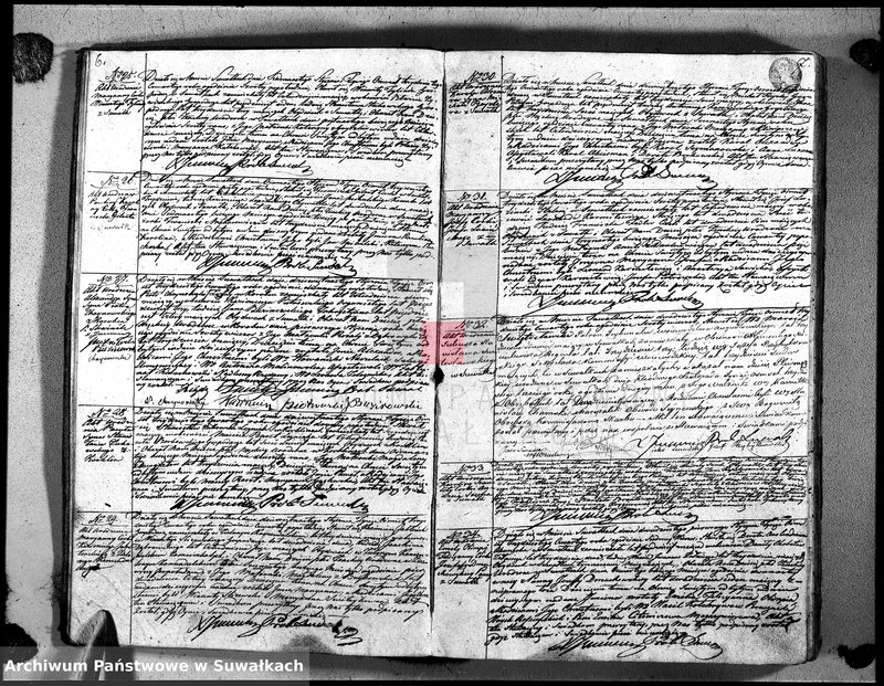 image.from.unit.number "Księga duplikat urodzonych, zaślubionych i umarłych urzędnika stanu cywilnego, parafyi suwalskiey na rok 1834"