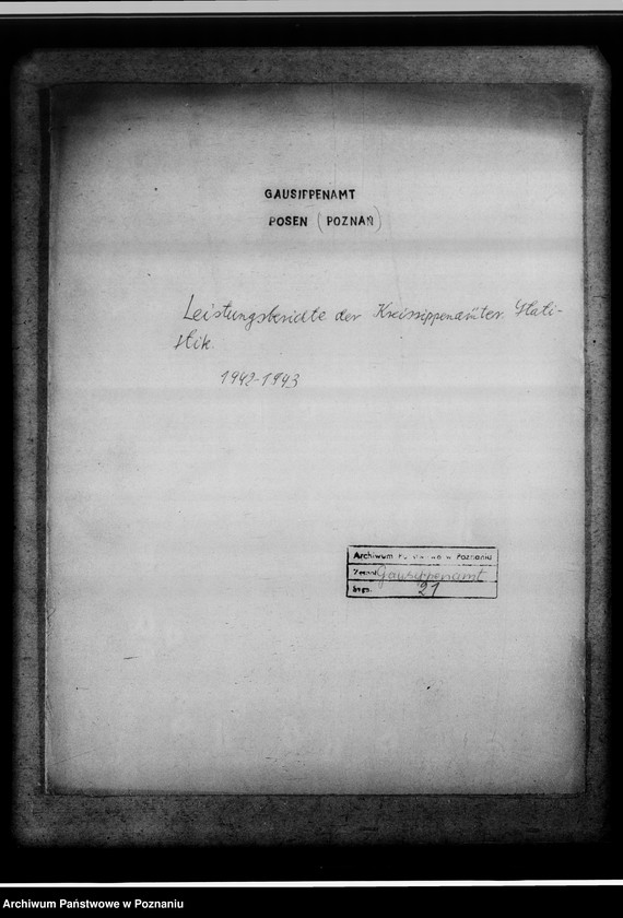 Obraz 4 z jednostki "Leistungsberichte der Kreissippenämter. Statistik"