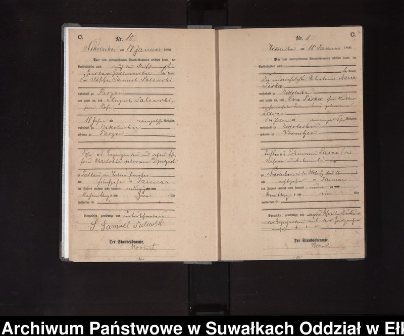 image.from.unit.number "Sterbe-Haupt-Register des Königlichen Preussischen Standes-Amtes Nikolaiken Kreis Sensburg"