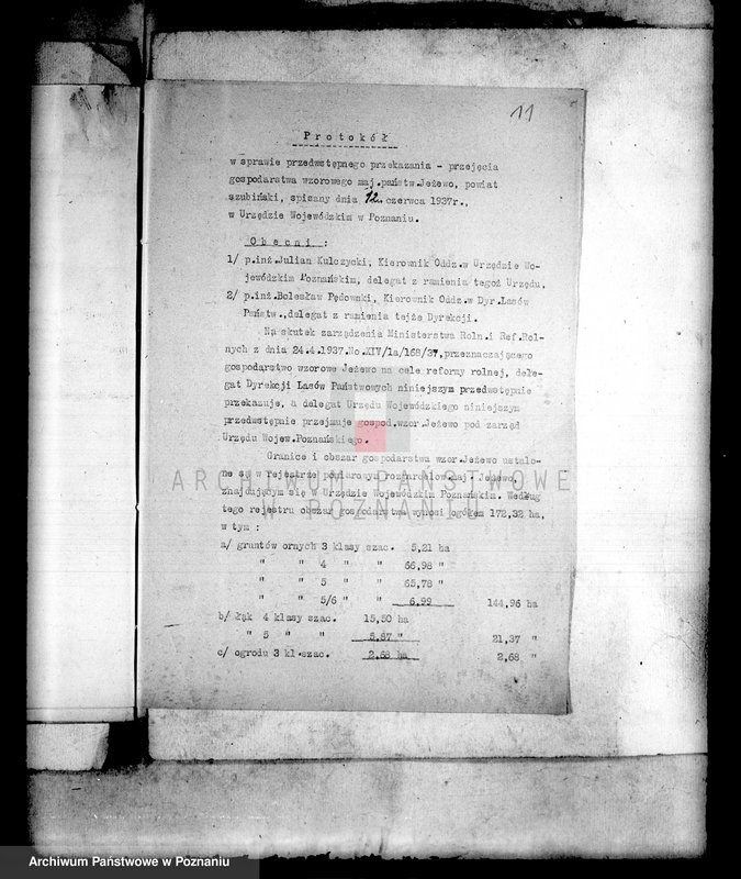 Obraz 15 z jednostki "/Sprawy administracji majątku państwowego Jeżowo powiatu szubińskiego/"