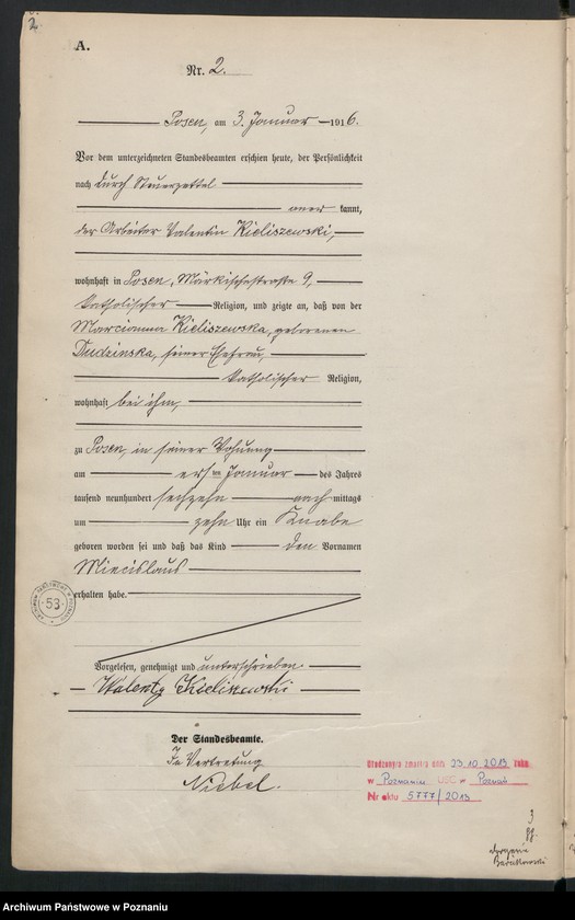 Obraz 4 z jednostki "Księga miejscowa urodzeń tom I [Rejestr główny urodzeń]"