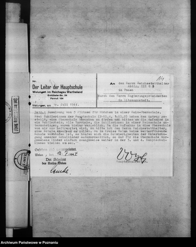 Obraz 18 z jednostki "Aufnahme der Schüler in die Oberschulen."